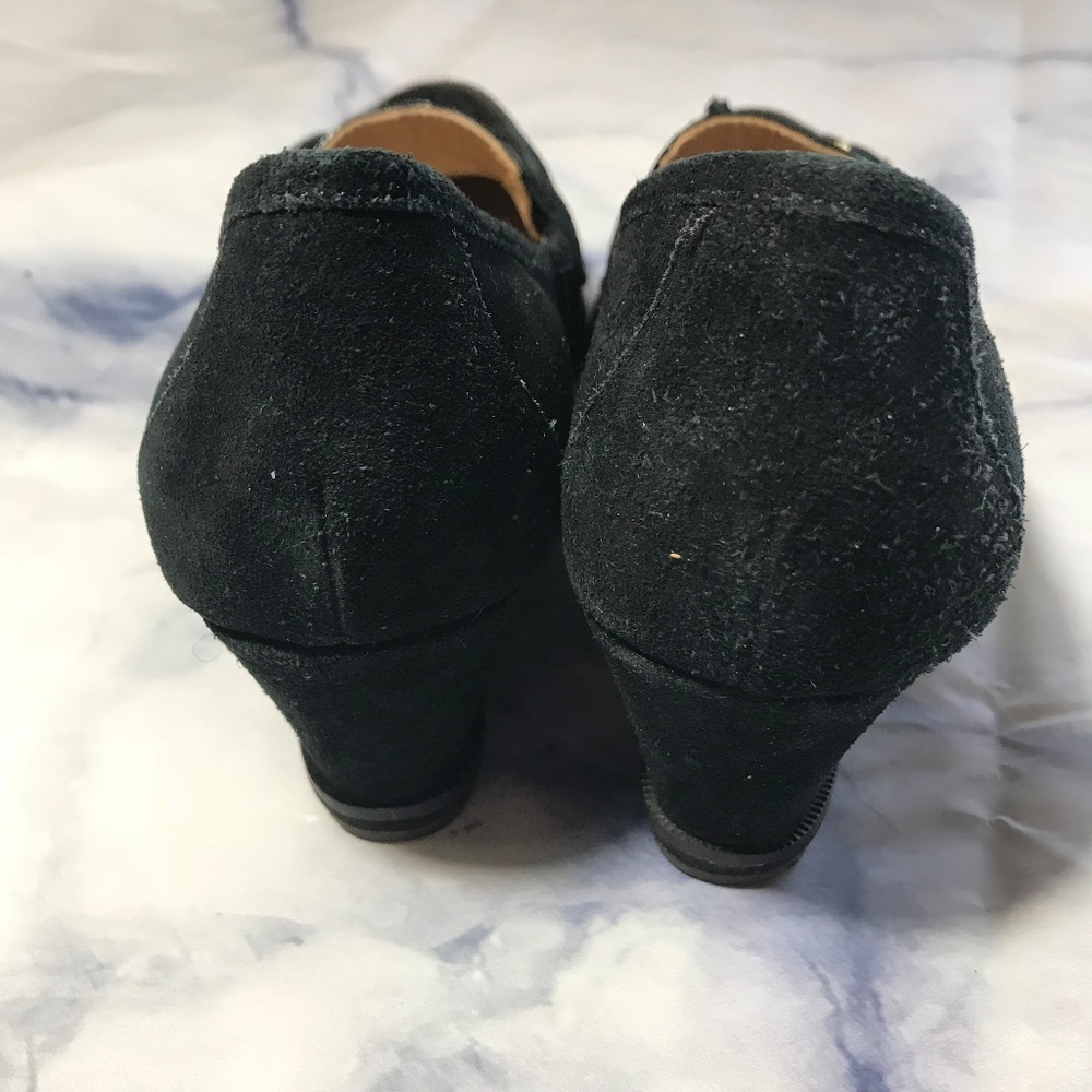 Isaac Mizrahi New York Black Suede Naples Wedges - Picture 6 of 8